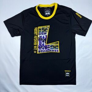 Two Hype Lakers Basketball Shirt Mens Medium Black Graphic Streetwear Tee NBA